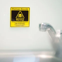 Aufkleber Dihydrogenmonoxid