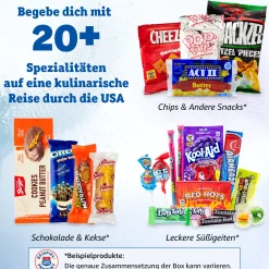 Candy Roads - Snack-Box mit Süßigkeiten aus den USA