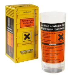 DHMO Dihydrogenmonoxid-Trinkglas