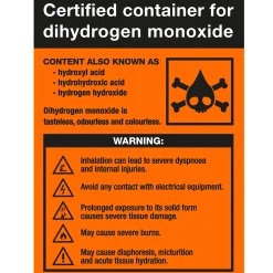 DHMO Dihydrogenmonoxid-Trinkglas