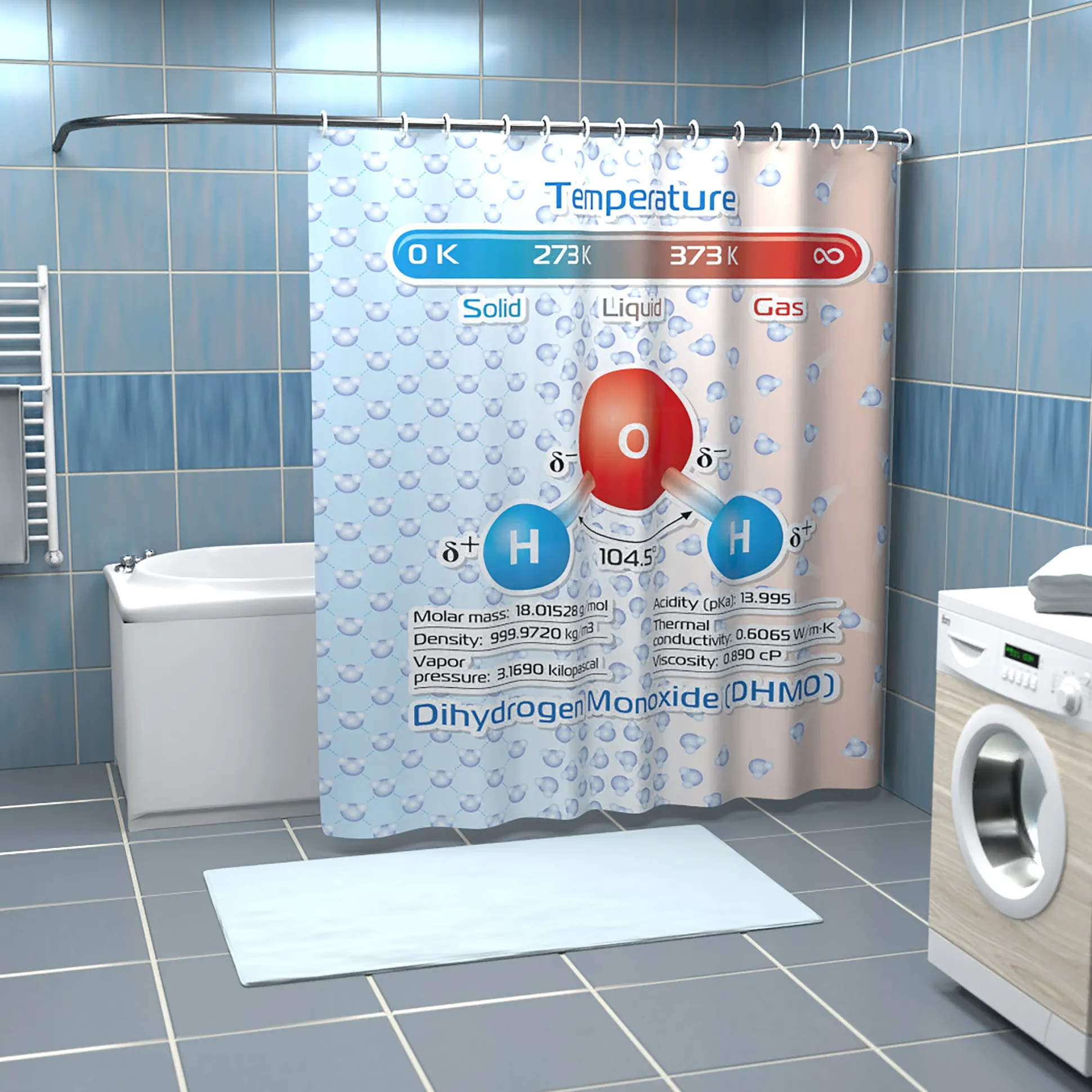 Duschvorhang Dihydrogenmonoxid