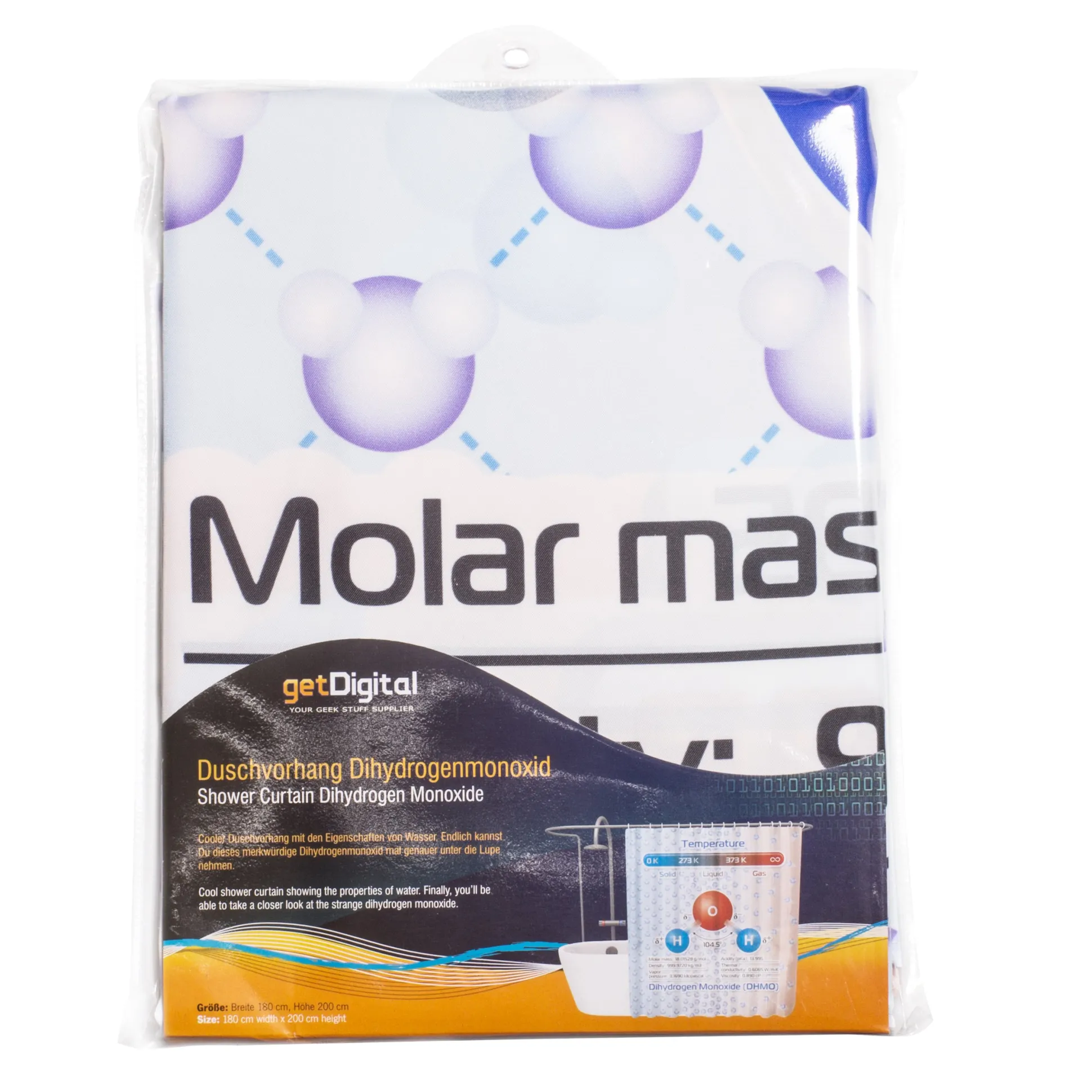 Duschvorhang Dihydrogenmonoxid