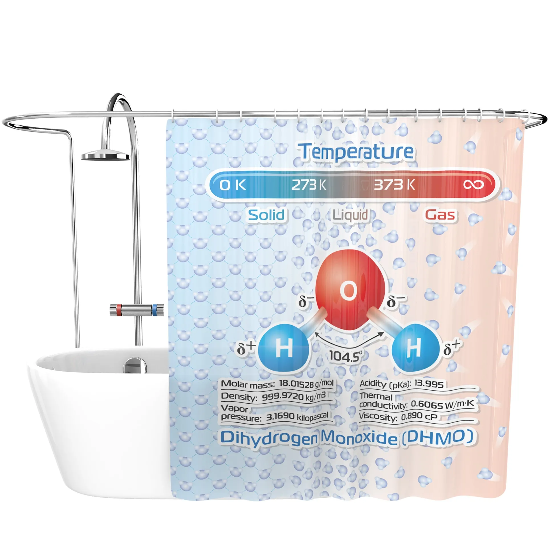Duschvorhang Dihydrogenmonoxid