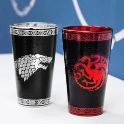 Game of Thrones Glas mit Leder-Metall-Effekt