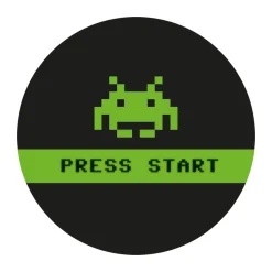 Geek Aufkleber Press Start