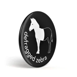 Geek Button Defragged Zebra
