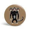 Geek Button Dreiköpfiger Affe