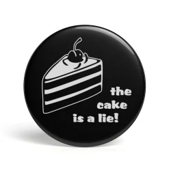 Geek Button The Cake Is A Lie