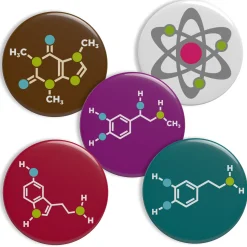 Geek Buttons Thema Naturwissenschaften