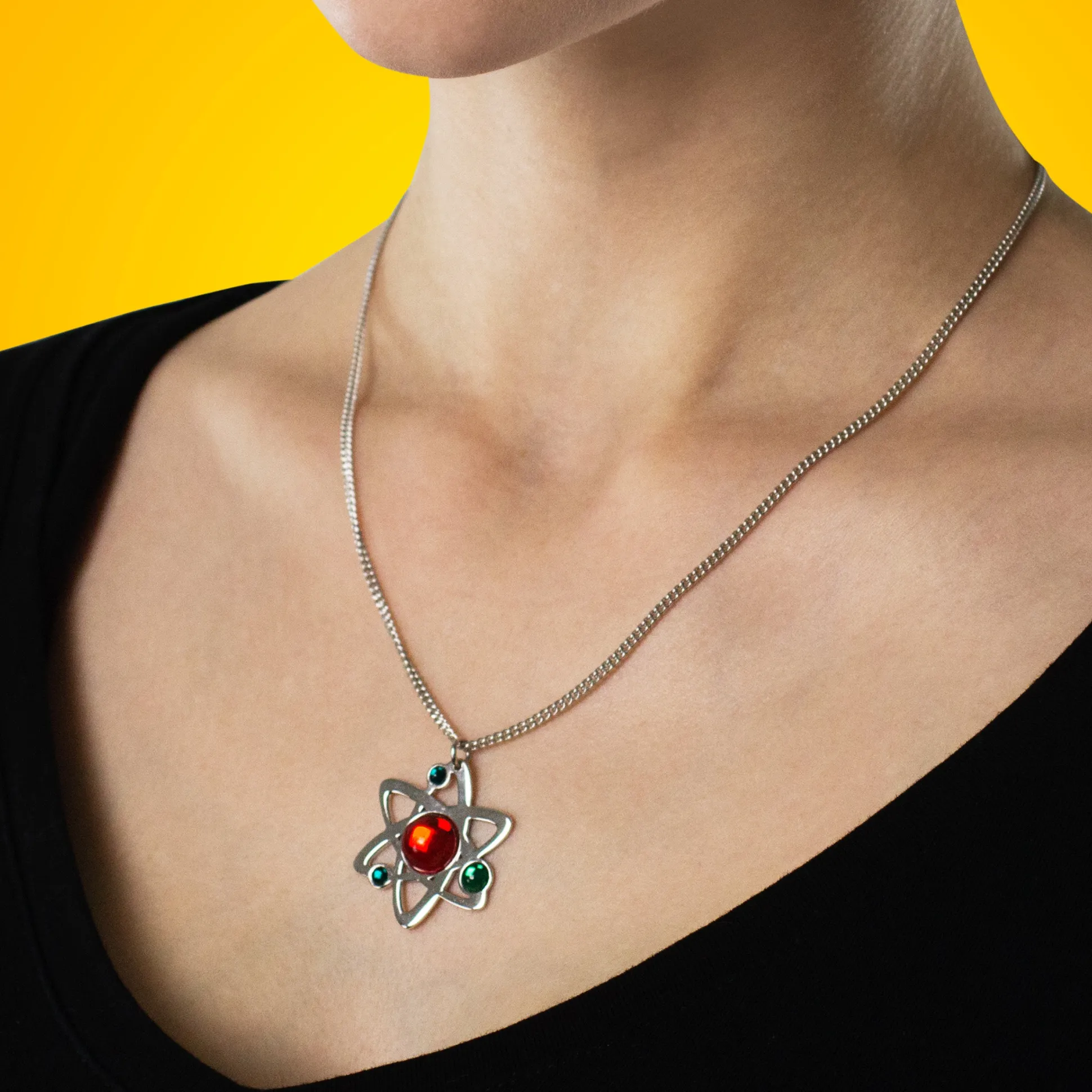 Geek Gem Atommodell-Halskette