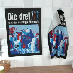Geschirrhandtuch: Die drei Spülbürsten