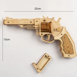 Gummiband-Revolver Holzbausatz