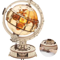 Leuchtender Globus Holzbausatz