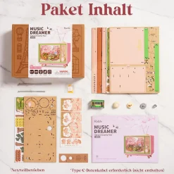 Sakura Traumtour Retro TV Spieluhr Holzbausatz