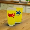 Space Invaders Farbwechsel-Gläser 2er Set