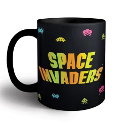 Space Invaders Logo Tasse mit Metallic Finish