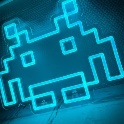 Space Invaders Neon Logo Lampe