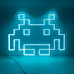 Space Invaders Neon Logo Lampe