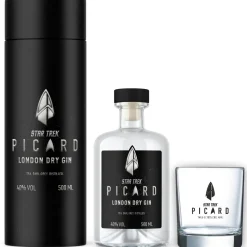 Star Trek Picard Earl Grey Gin mit Sammlerbox und Glas