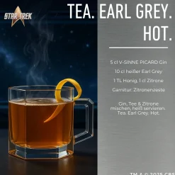 Star Trek Picard Earl Grey Gin mit Sammlerbox und Glas