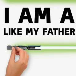 Star Wars Glow in the Dark Wandaufkleber I am a Jedi