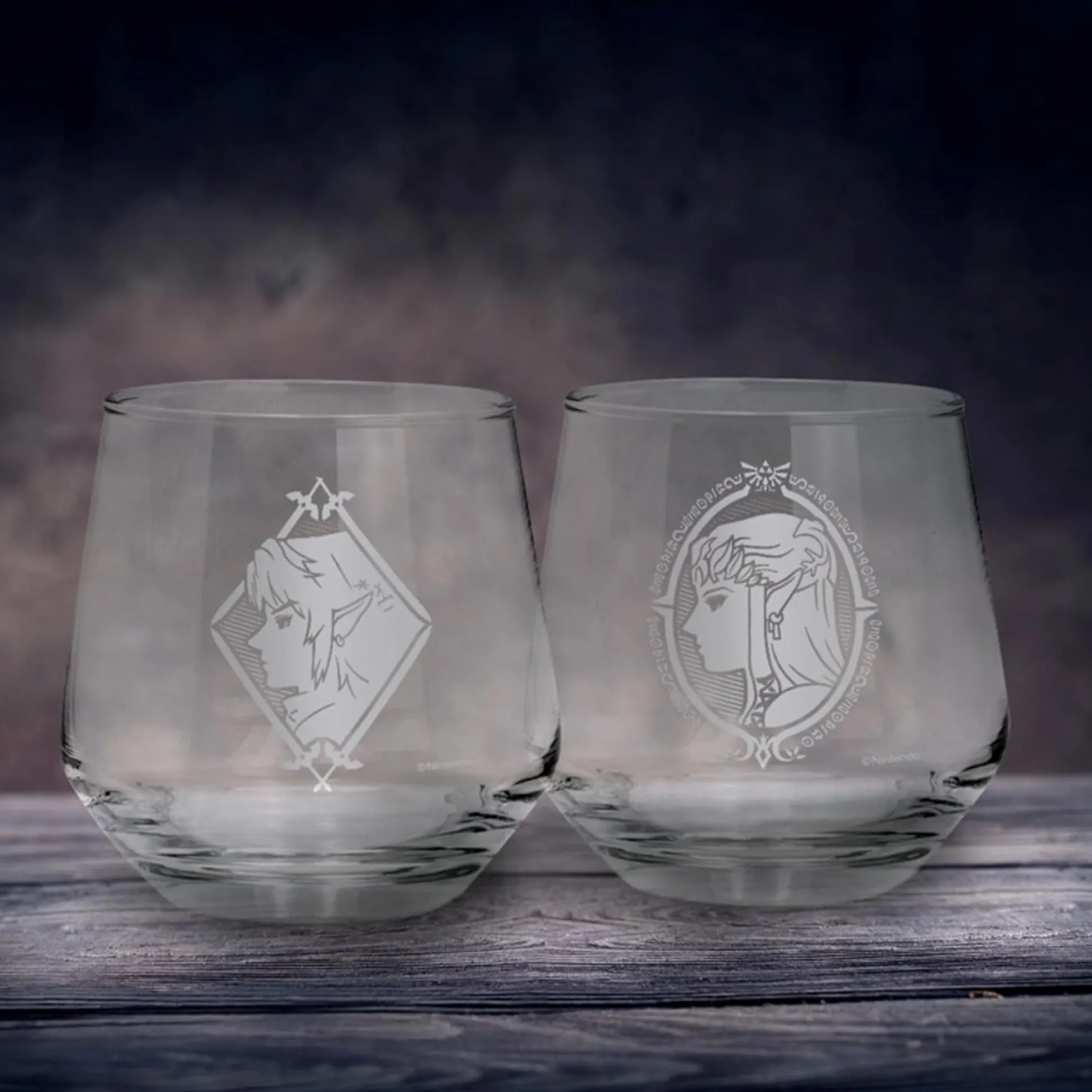 The legend of Zelda Link und Zelda 2 Gläser Set