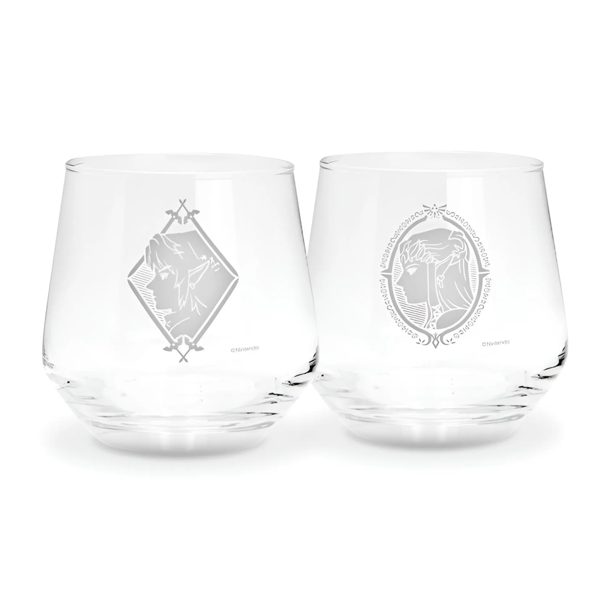 The legend of Zelda Link und Zelda 2 Gläser Set