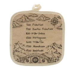 Topflappen-Set Auenland Speiseplan